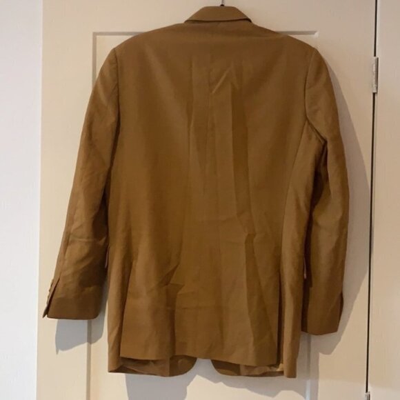 𝅺orvieto sand Notch Lapel Suit Modern slim fit wool linen blazer size 38R - Picture 5 of 8